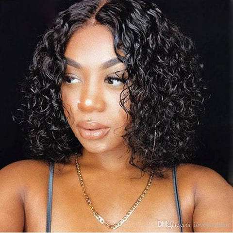 10” Lace Front Wig Brazilian Curly
